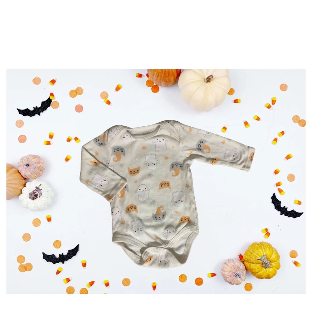 Cute Beige Animal Print Kids Bodysuit